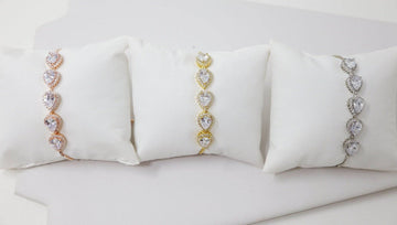 Cubic Zirconia Diamond Drop Crystal Bracelet, Diamond Bracelet, Bridal Jewelry, Bridesmaid Gift, Statement Bracelet.